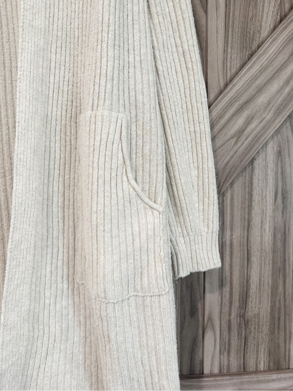 Universal Thread Open-Front Ribbed Cardigan - Cream - Picture 3 of 3